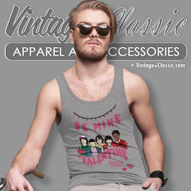 Stranger Things Be Mine Valentine Tank Top Racerback Stranger Things Be Mine Valentine Tank Top Racerback