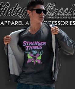Stranger Things Demogorgon Moon V Neck TShirt
