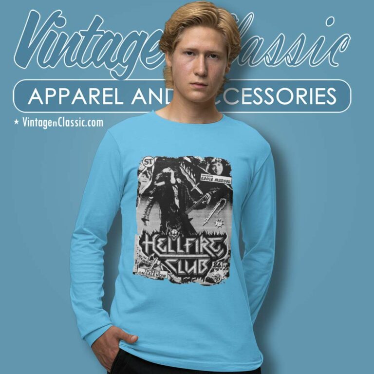 Stranger Things Eddie Munson Concert Poster Long Sleeve Tee Stranger Things Eddie Munson Concert Poster Long Sleeve Tee