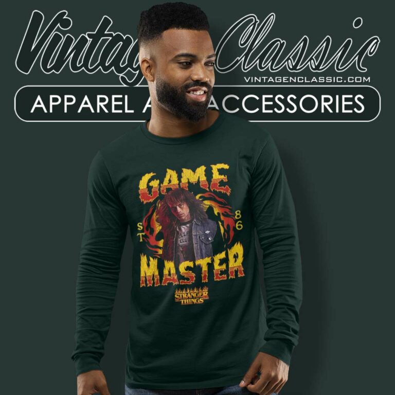Stranger Things Eddie Munson Game Long Sleeve Tee Stranger Things Eddie Munson Game Long Sleeve Tee