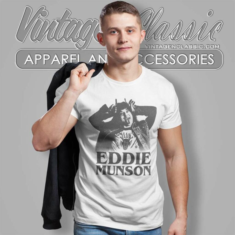 Stranger Things Eddie Munson Horns T Shirt 1 Stranger Things Eddie Munson Horns T Shirt 1