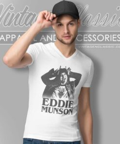 Stranger Things Eddie Munson Horns V Neck TShirt 1