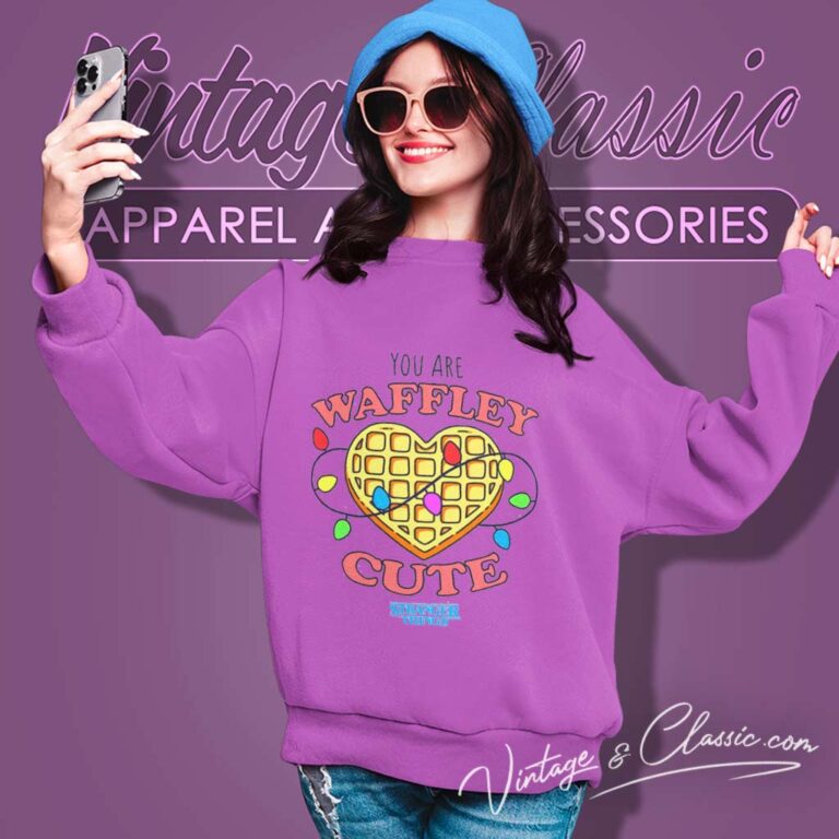 Stranger Things Heart Waffley Cute Sweatshirt Stranger Things Heart Waffley Cute Sweatshirt