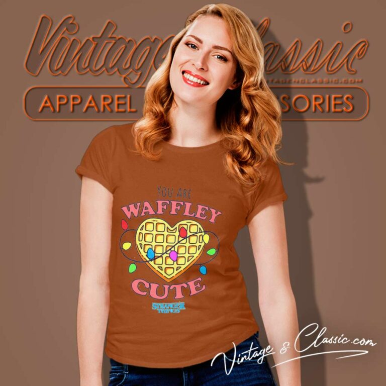 Stranger Things Heart Waffley Cute Women TShirt Stranger Things Heart Waffley Cute Women TShirt