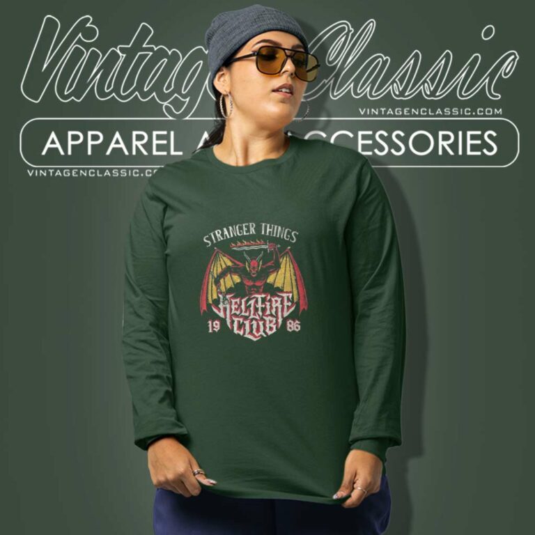 Stranger Things Hellfire Band 1986 Long Sleeve Tee Stranger Things Hellfire Band 1986 Long Sleeve Tee