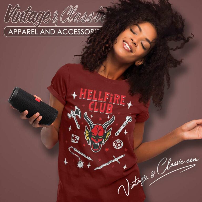 Stranger Things Hellfire Club Women TShirt Stranger Things Hellfire Club Women TShirt