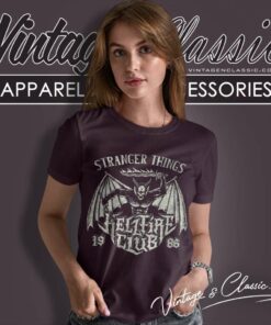 Stranger Things Hellfire Metal Band Women TShirt 1