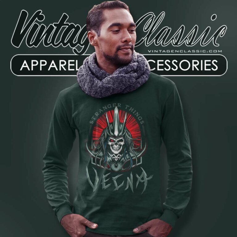Stranger Things Vecna Tombstone Badge Long Sleeve Tee 1 Stranger Things Vecna Tombstone Badge Long Sleeve Tee 1