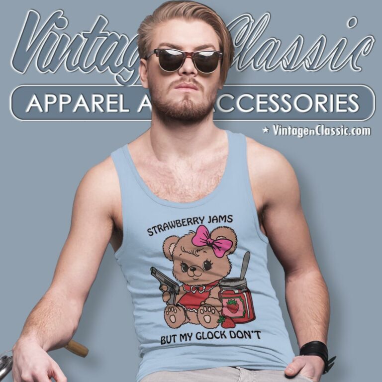 Strawberry Jams But My Glock Dont Tank Top Racerback Strawberry Jams But My Glock Dont Tank Top Racerback