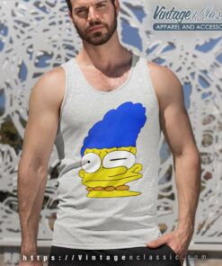 Stretched Marge Simpson Tank Top Racerback