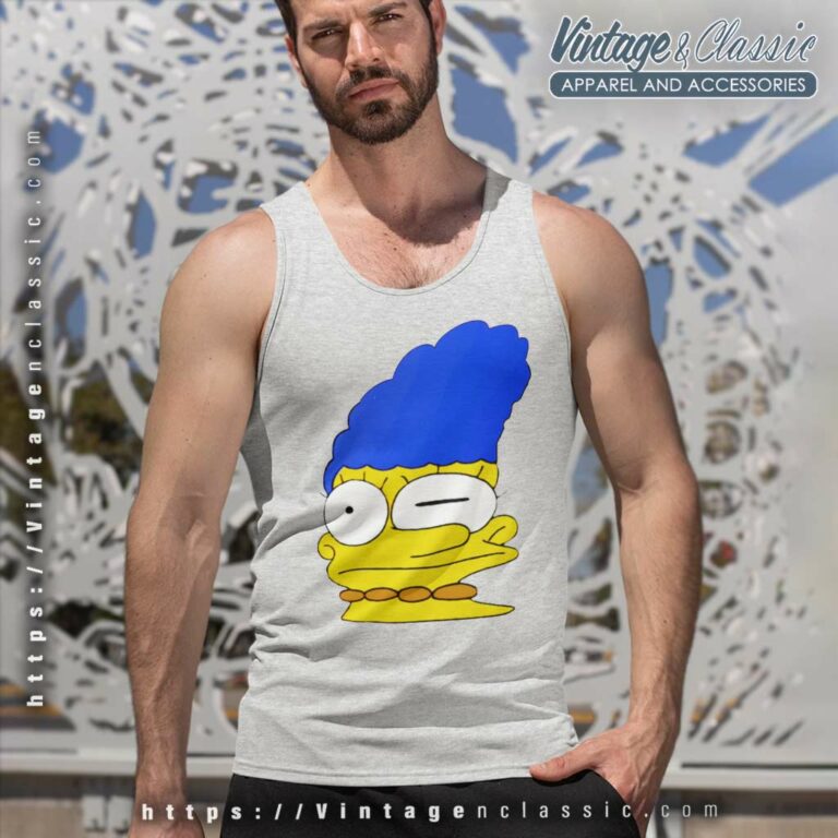 Stretched Marge Simpson Tank Top Racerback Stretched Marge Simpson Tank Top Racerback