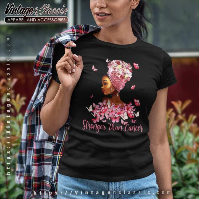 Stronger Than Cancer Shirt Breast Cancer Awareness Month Women TShirt Stronger Than Cancer Shirt Breast Cancer Awareness Month Women TShirt