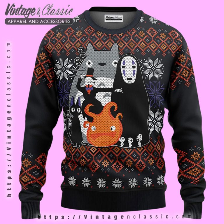 Studio Ghibli Anime Ugly Christmas Sweater Ugly Christmas Sweater Studio Ghibli Anime Ugly Christmas Sweater Ugly Christmas Sweater