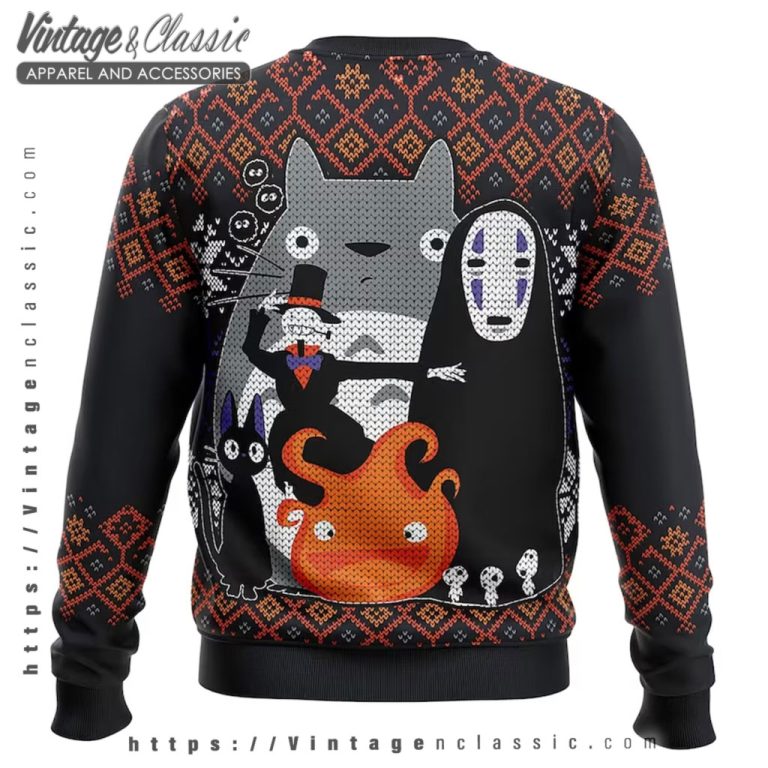 Studio Ghibli Anime Ugly Christmas Sweater back Ugly Sweater Studio Ghibli Anime Ugly Christmas Sweater back Ugly Sweater