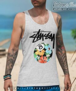 Stussy 8 Ball Flowers Tank Top Racerback