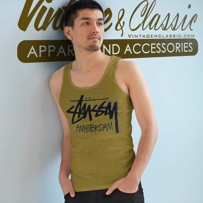 Stussy Amsterdam Basic Logo Tank Top Racerback Stussy Amsterdam Basic Logo Tank Top Racerback