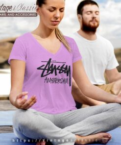 Stussy Amsterdam Basic Logo V Neck TShirt