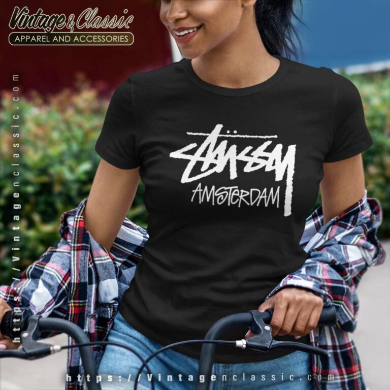 Stussy Amsterdam Basic Logo Women TShirt Stussy Amsterdam Basic Logo Women TShirt