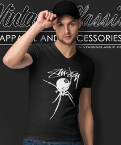 Stussy Arachnid 8 Ball V Neck TShirt