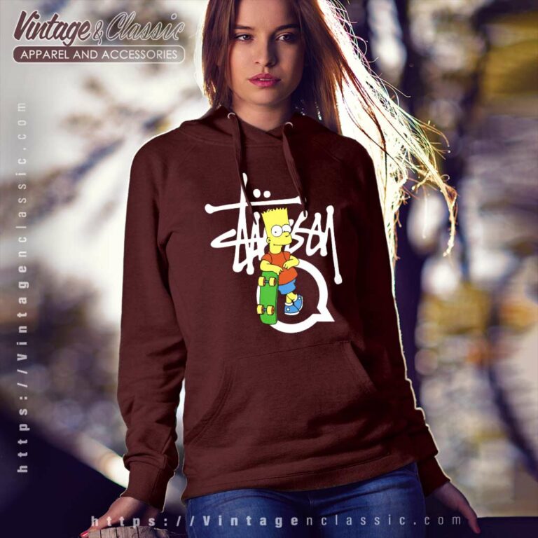 Stussy Bart Simpson Skate Hoodie Stussy Bart Simpson Skate Hoodie