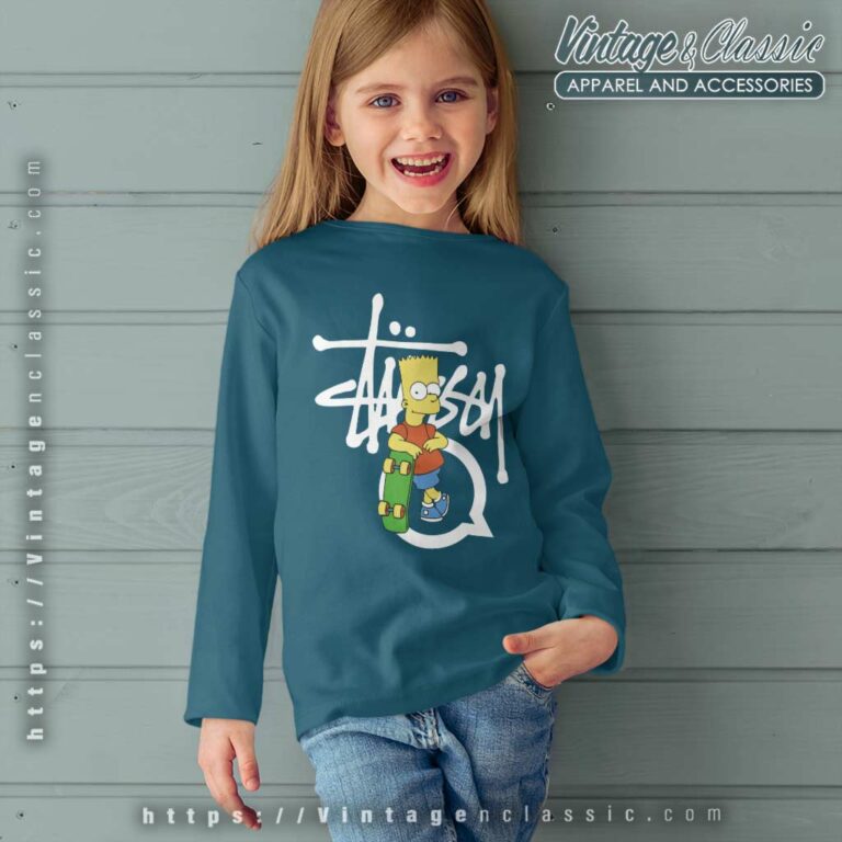 Stussy Bart Simpson Skate Kid Long Sleeve Stussy Bart Simpson Skate Kid Long Sleeve