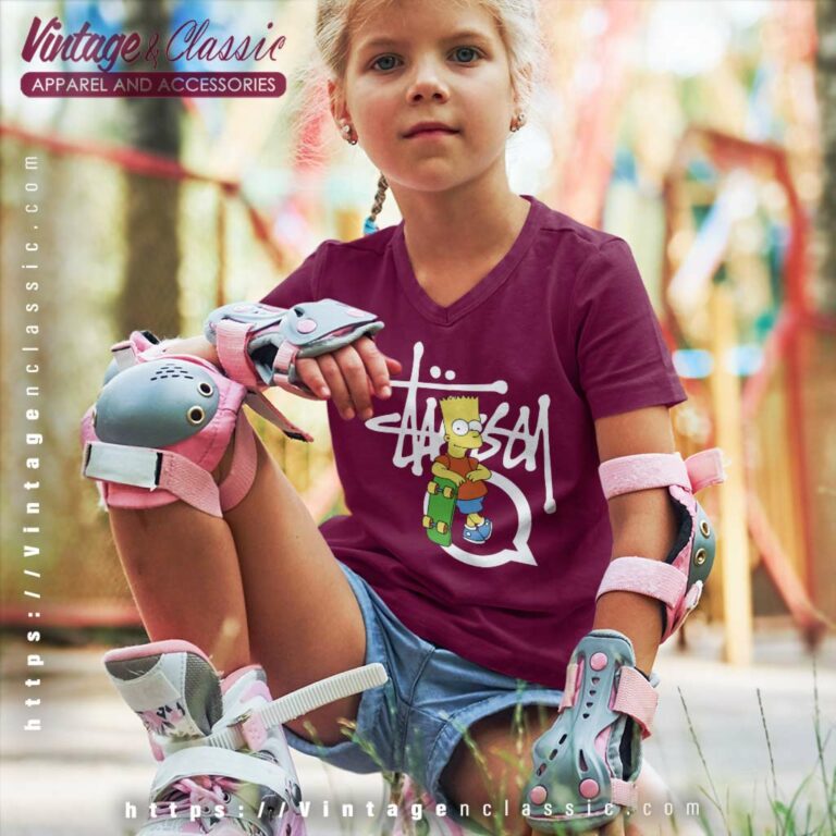 Stussy Bart Simpson Skate Kid V Neck Stussy Bart Simpson Skate Kid V Neck