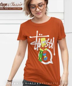 Stussy Bart Simpson Skate Women TShirt