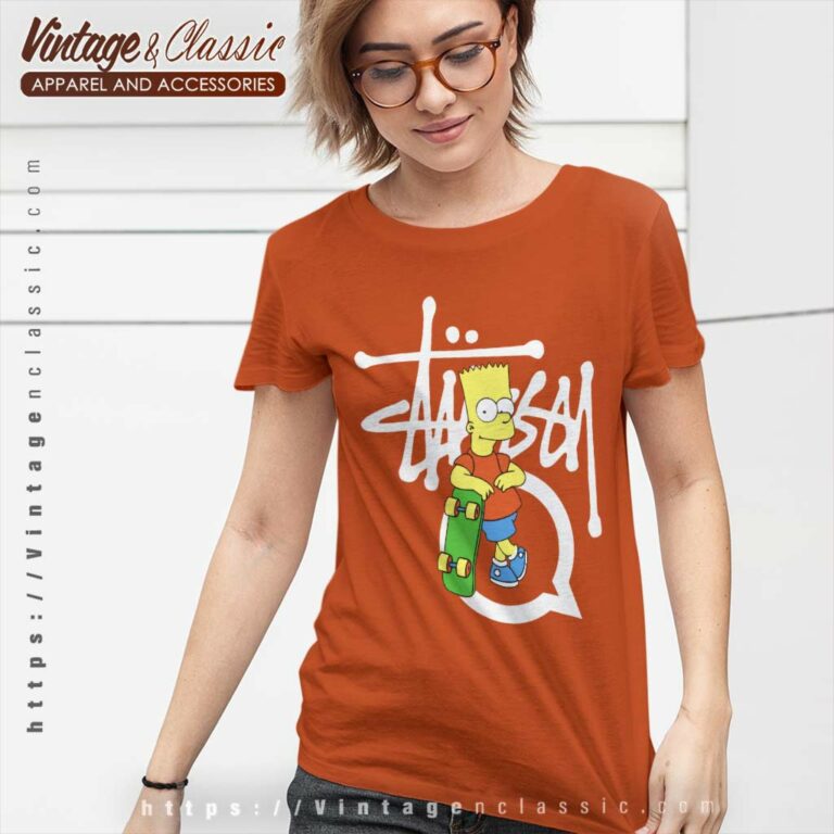 Stussy Bart Simpson Skate Women TShirt Stussy Bart Simpson Skate Women TShirt