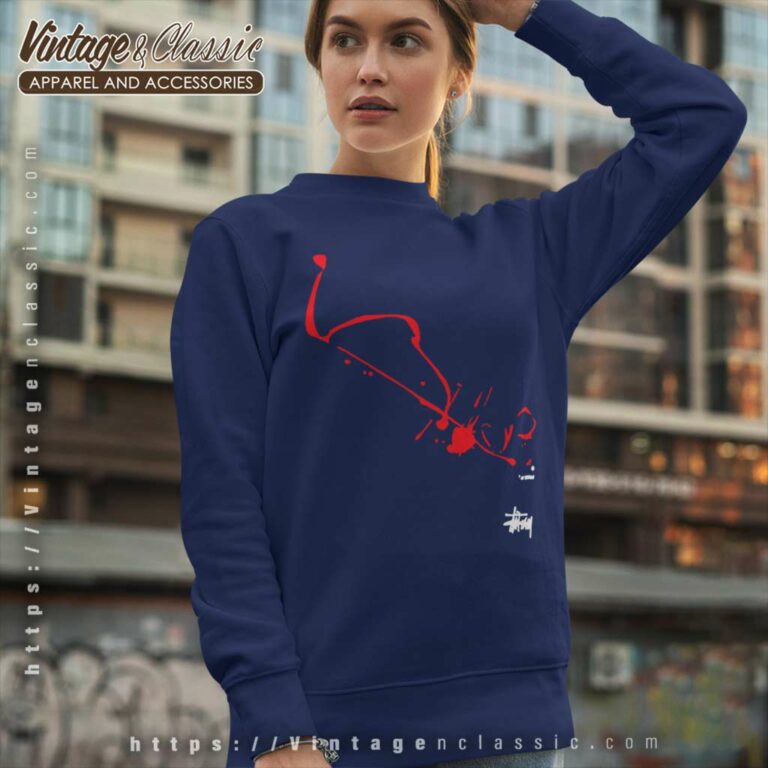 Stussy Blood Splatter Drip Technique Sweatshirt Stussy Blood Splatter Drip Technique Sweatshirt