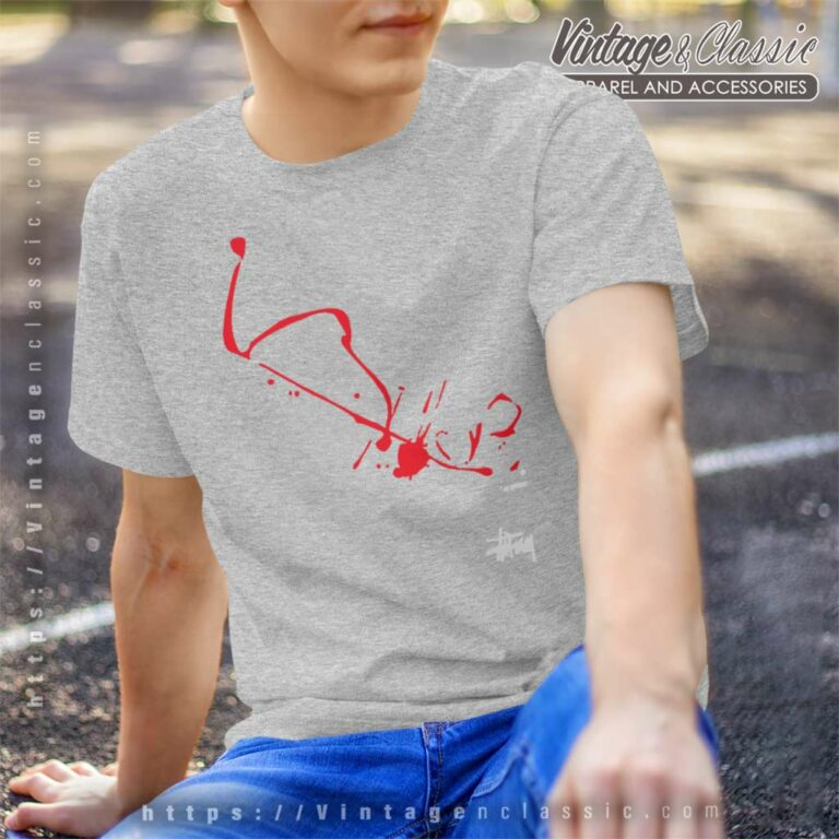 Stussy Blood Splatter Drip Technique T Shirt Stussy Blood Splatter Drip Technique T Shirt