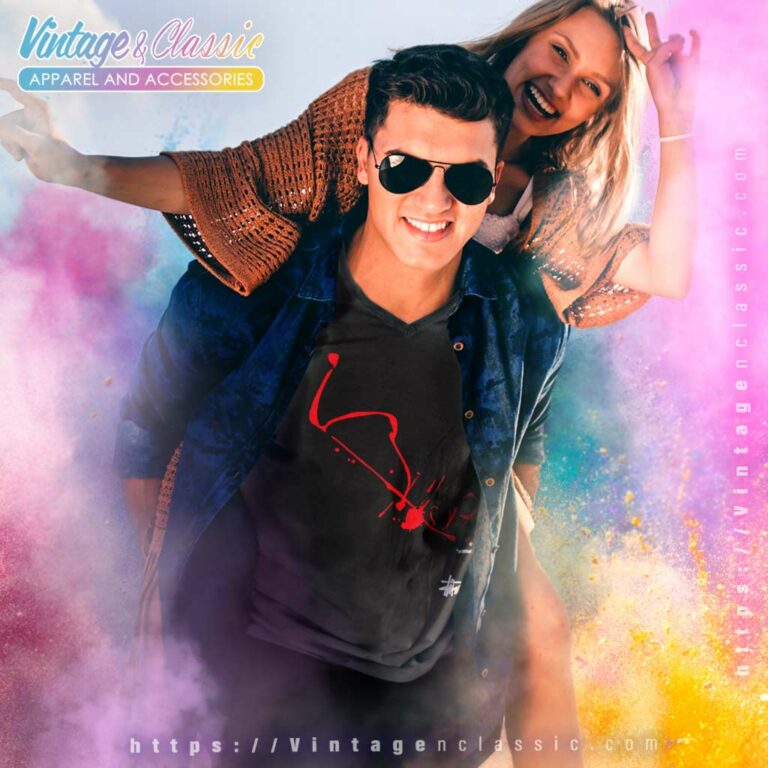 Stussy Blood Splatter Drip Technique V Neck TShirt Stussy Blood Splatter Drip Technique V Neck TShirt