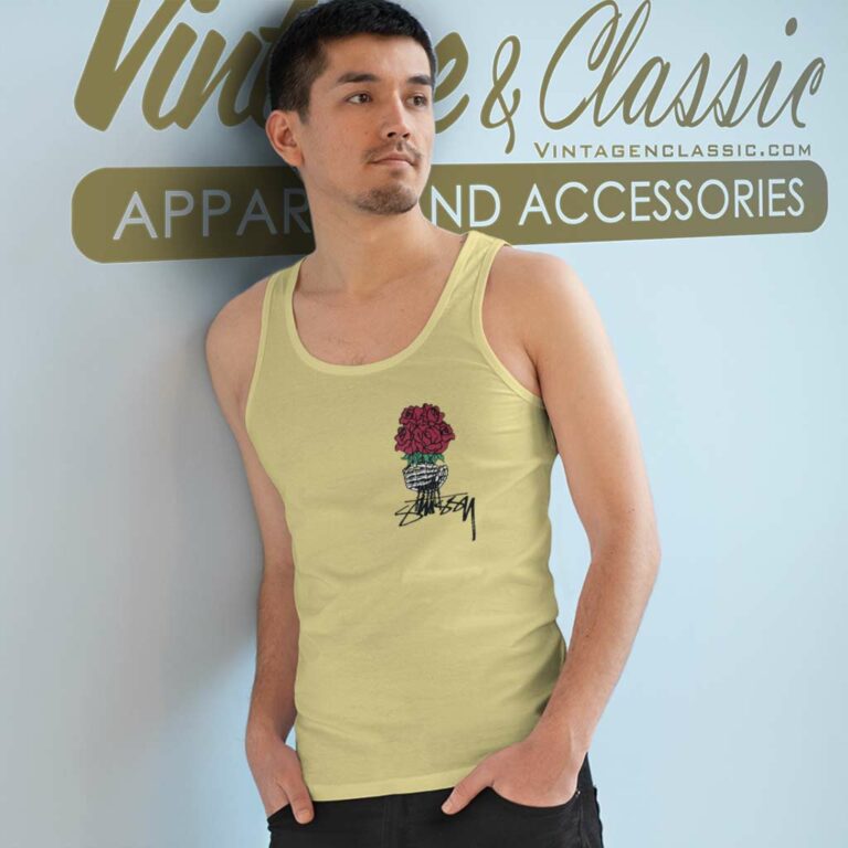 Stussy Bouquet Pig Dyed Tank Top Racerback Stussy Bouquet Pig Dyed Tank Top Racerback