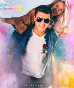 Stussy Bouquet Pig Dyed V Neck TShirt