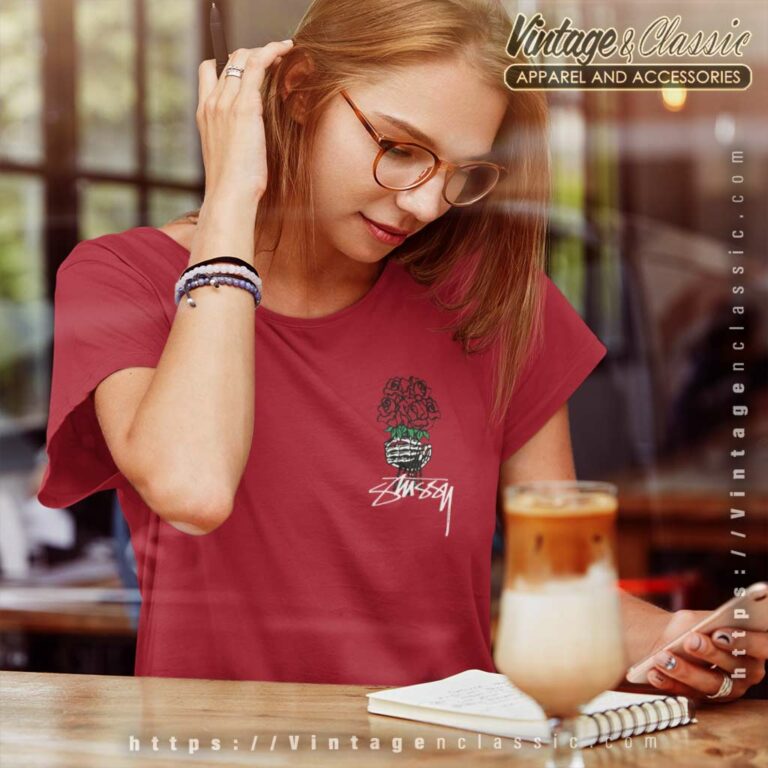 Stussy Bouquet Pig Dyed Women TShirt Stussy Bouquet Pig Dyed Women TShirt