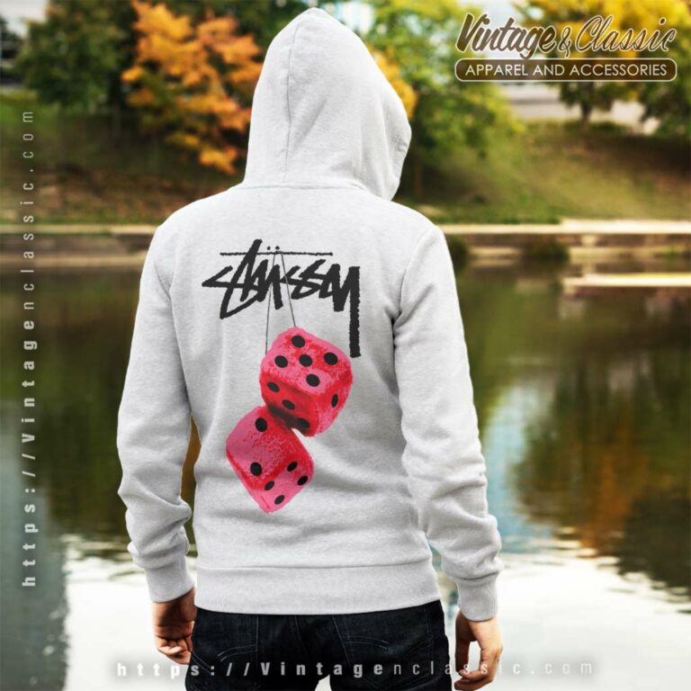 Stussy Dobbelsteen Fuzzy Dice Hoodie Back Side Stussy Dobbelsteen Fuzzy Dice Hoodie Back Side