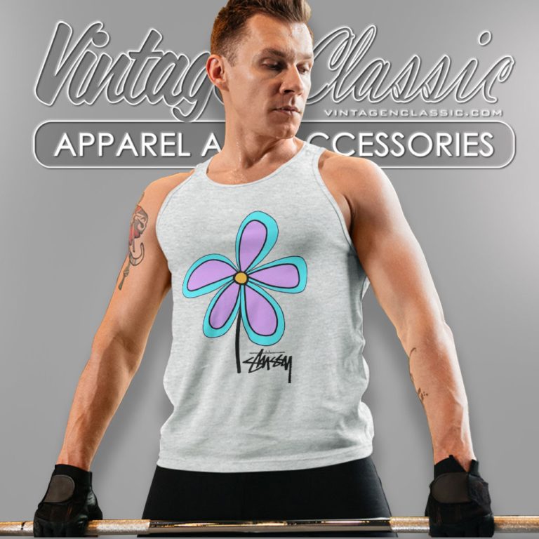 Stussy Flower Tank Top Racerback Stussy Flower Tank Top Racerback