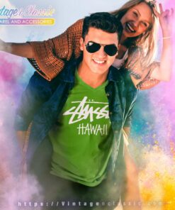 Stussy Hawaii Basic Logo V Neck TShirt