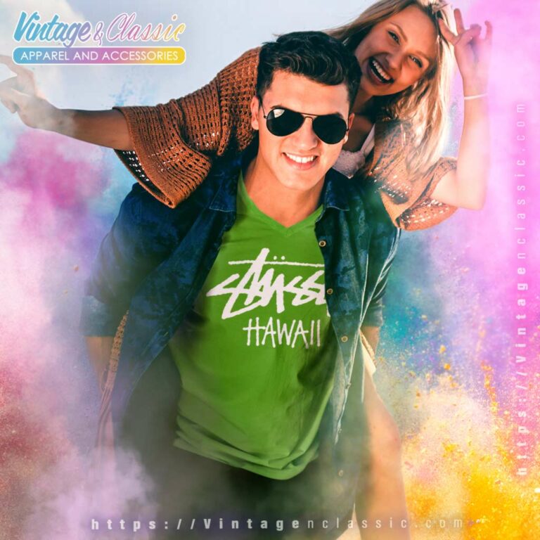 Stussy Hawaii Basic Logo V Neck TShirt Stussy Hawaii Basic Logo V Neck TShirt