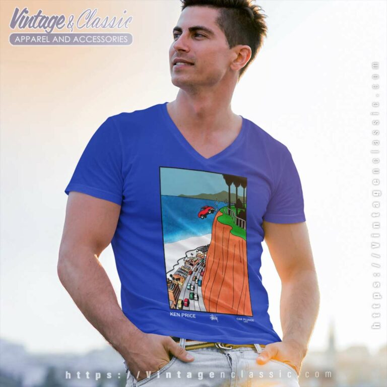 Stussy Ken Price Car Plunge V Neck TShirt Stussy Ken Price Car Plunge V Neck TShirt
