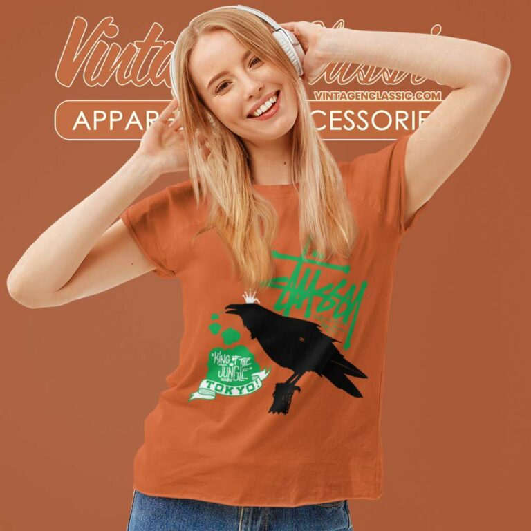 Stussy King The Jungle Tokyo Women TShirt Stussy King The Jungle Tokyo Women TShirt