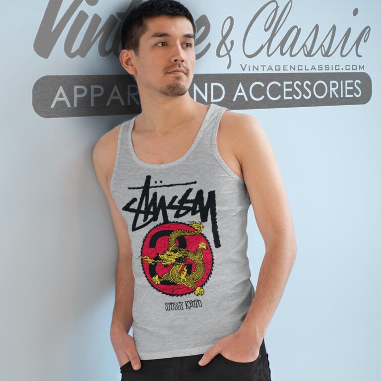 Stussy Kyoto Dragon Shirt Tank Top Racerback Stussy Kyoto Dragon Shirt Tank Top Racerback
