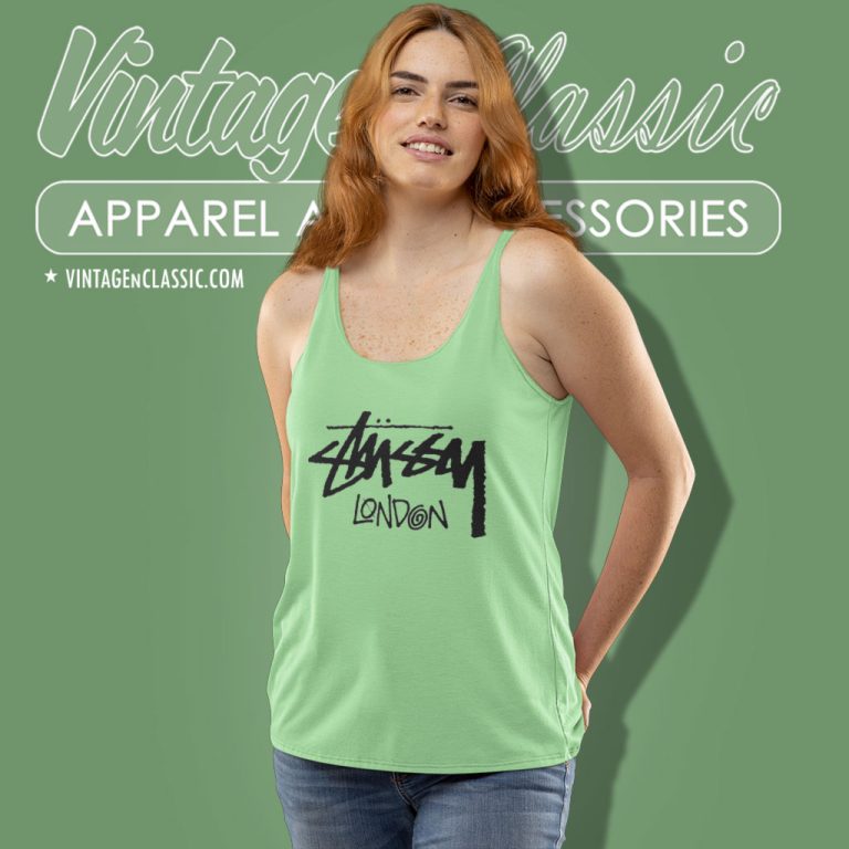 Stussy London Basic Logo Tank Top Racerback Stussy London Basic Logo Tank Top Racerback