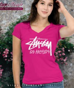 Stussy Los Angeles Basic Logo V Neck TShirt