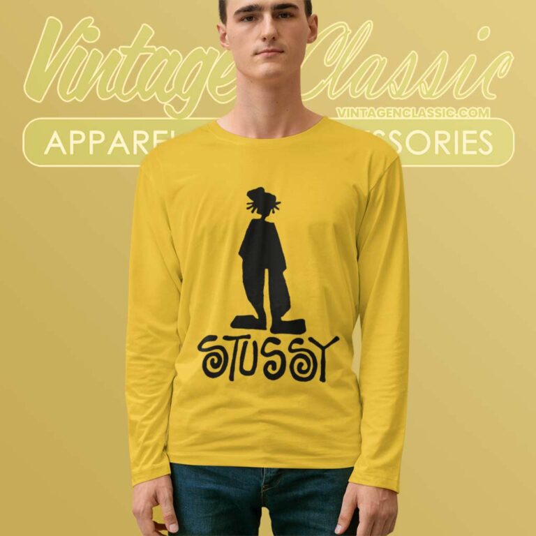 Stussy Shadowman Skateboarding Surf Long Sleeve Tee Stussy Shadowman Skateboarding Surf Long Sleeve Tee