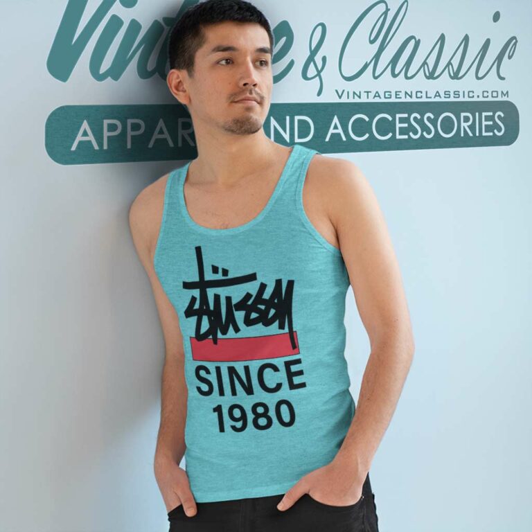 Stussy Since 1980 Big Logo Tank Top Racerback Stussy Since 1980 Big Logo Tank Top Racerback