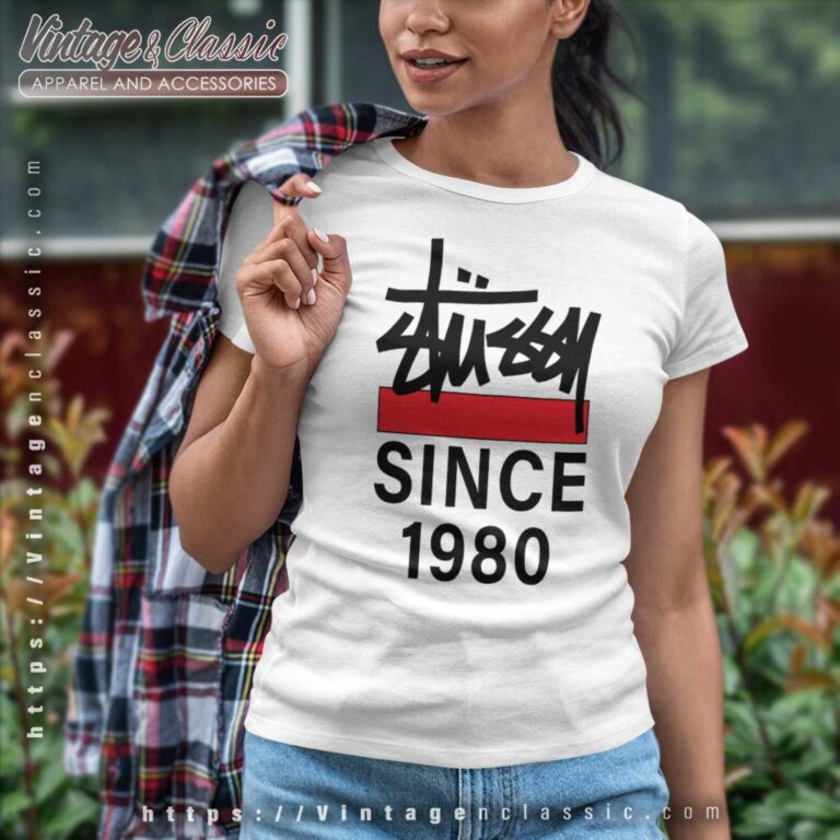 Stussy Since 1980 Big Logo Women TShirt Stussy Since 1980 Big Logo Women TShirt