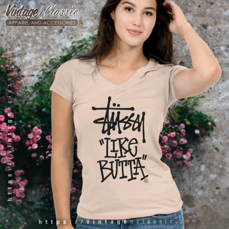 Stussy Skate Like Butta V Neck TShirt Stussy Skate Like Butta V Neck TShirt