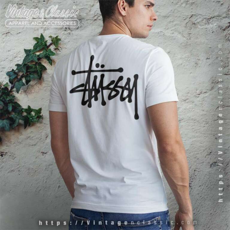 Stussy Small Basic Logo T Shirt Back Side Stussy Small Basic Logo T Shirt Back Side