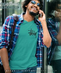 Stussy Small Basic Logo Shirt 7 Stussy Small Basic Logo V Neck TShirt