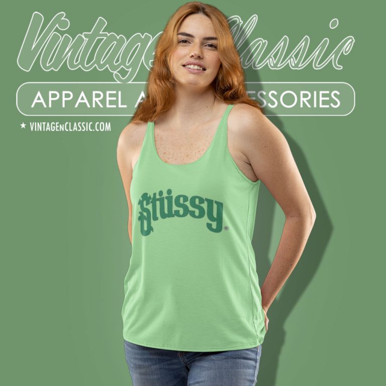 Stussy Soda Logo Basic Tank Top Racerback Stussy Soda Logo Basic Tank Top Racerback